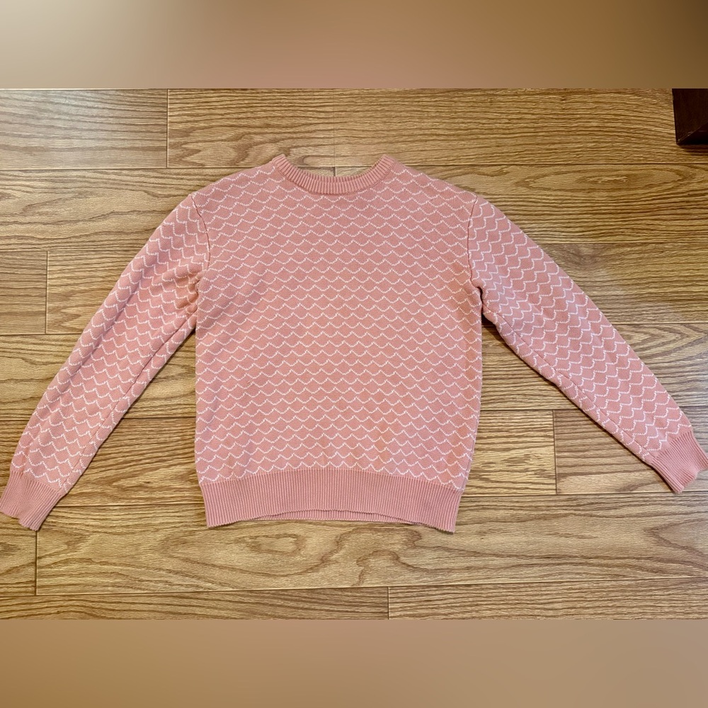 Kiel James Patrick Pink Wave Pattern Sweater